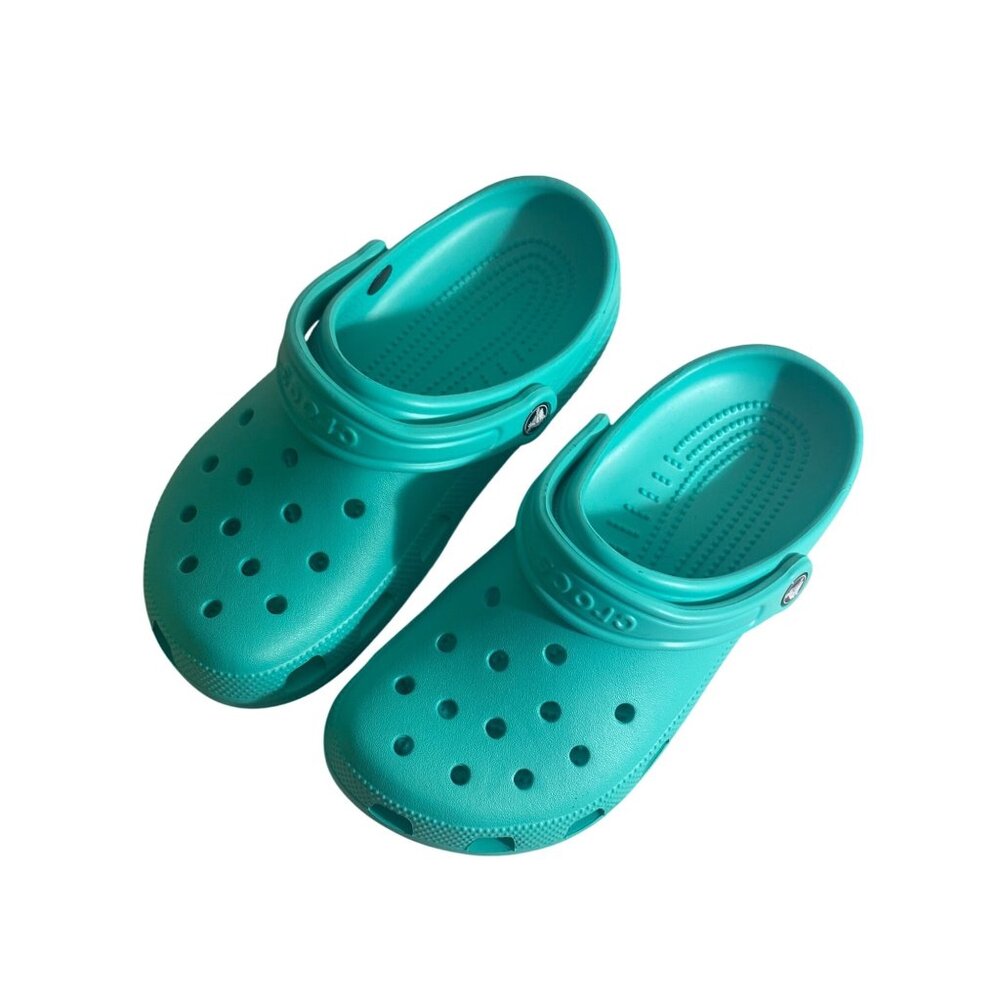 Classic Crocs Clogs Lagoon Teal Lightweight Comfort Footwear Unisex Kids Size 6